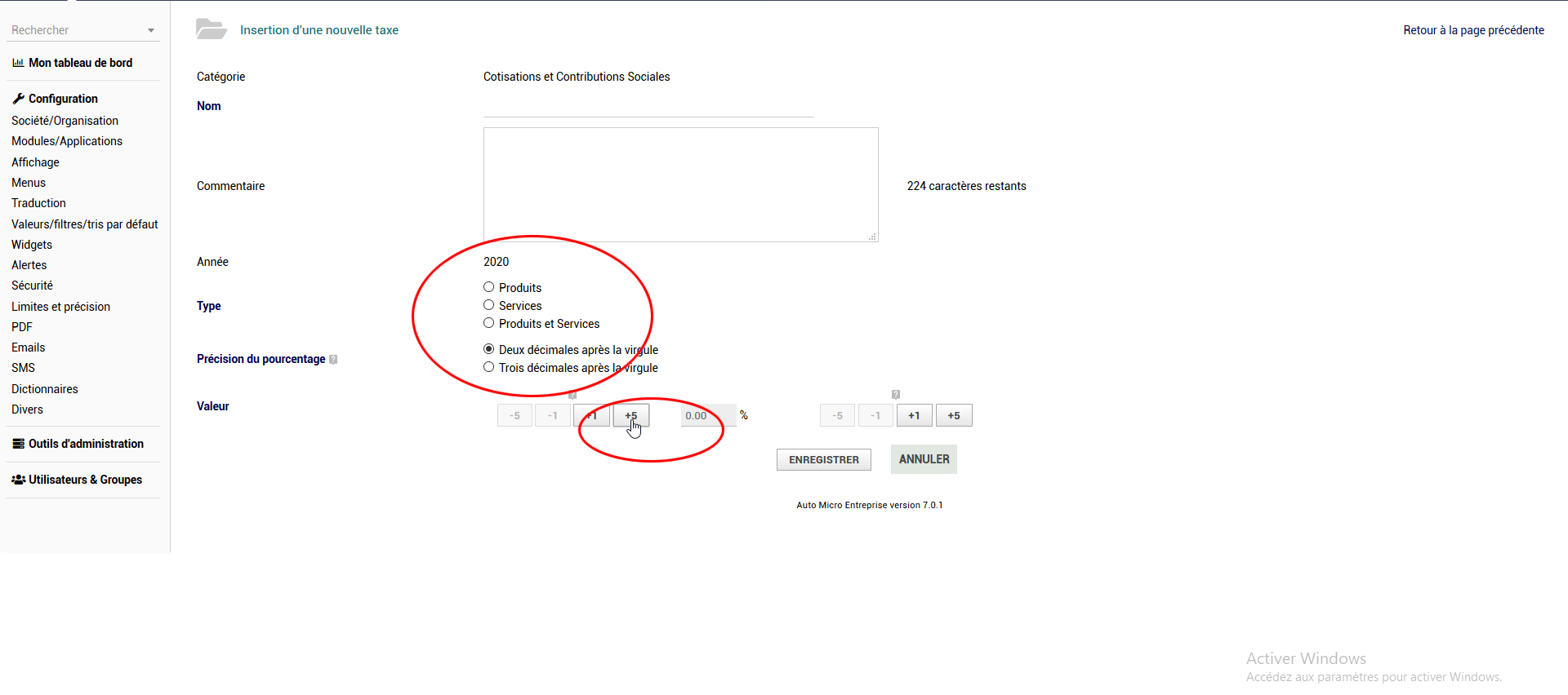 autoentreprise dolibarr calcul charges