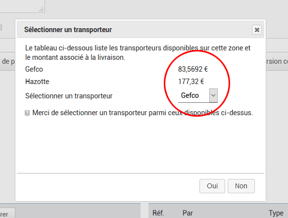 dolibarr frais transport choix frais livraison