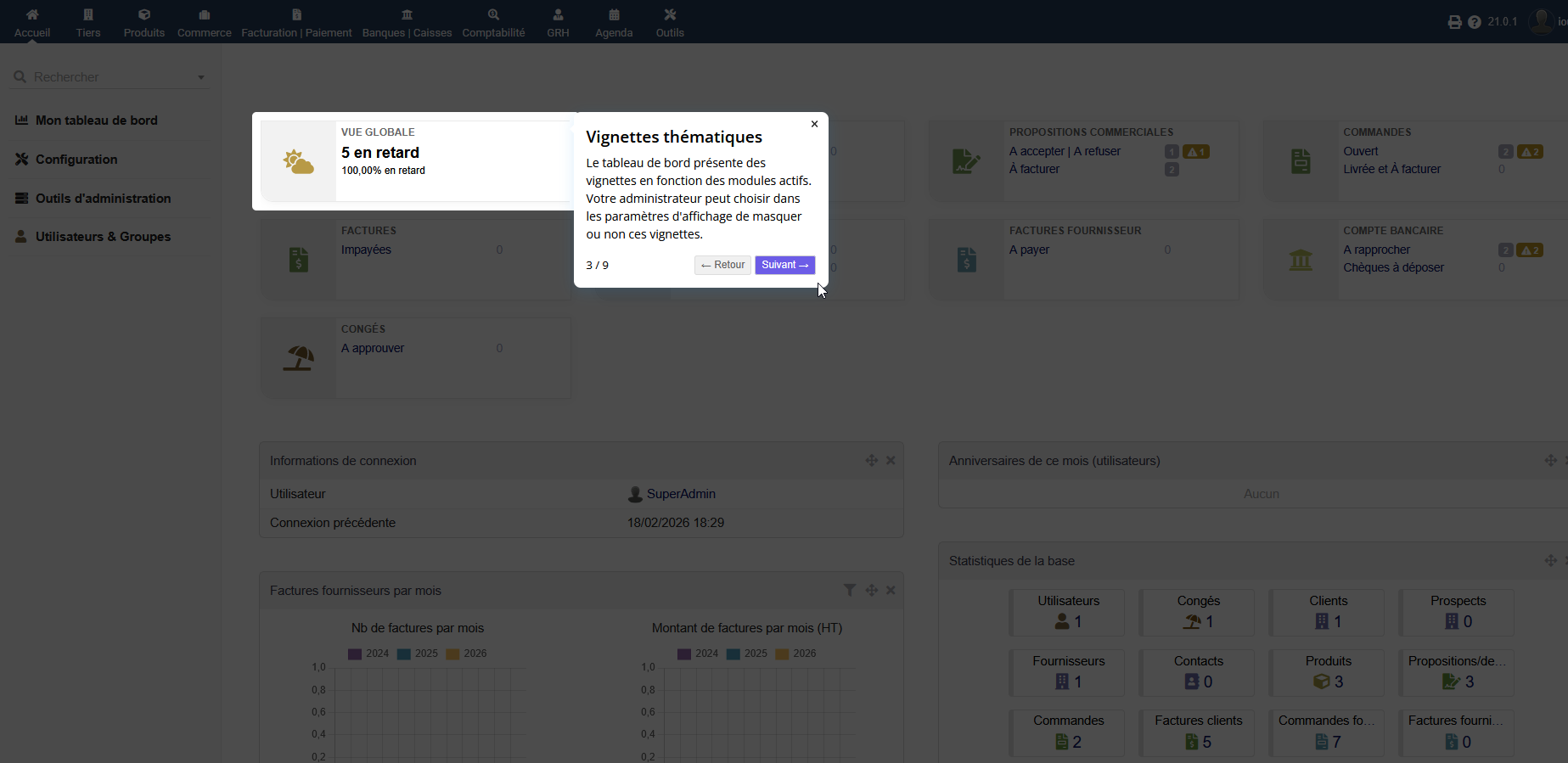 popup contextualise dolibarr